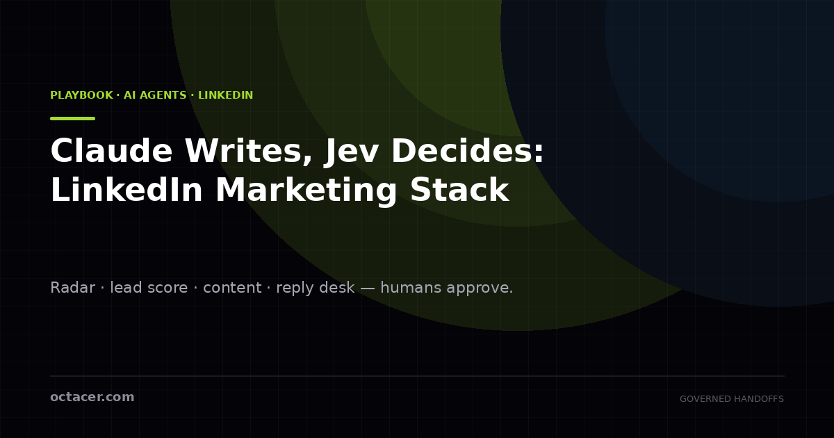 Claude Writes, Jev Decides: LinkedIn Marketing Stack